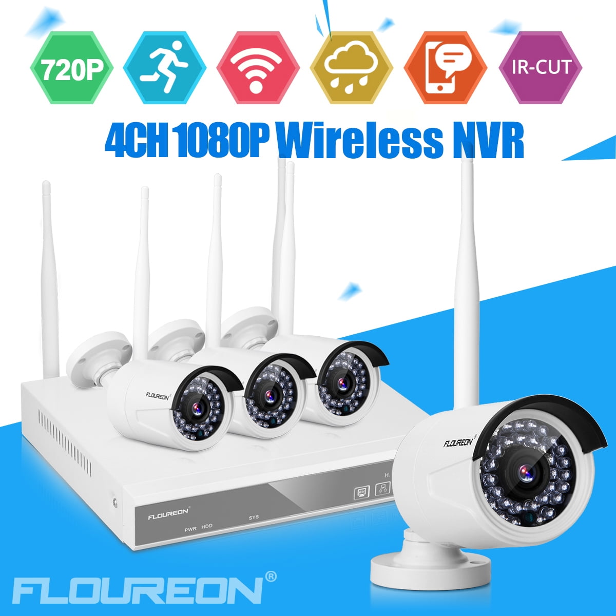 floureon 4ch wireless cctv 1080p