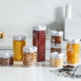 thumbnail image 4 of Wosthever PET fácil de ubicar y clasificar: contenedor de almacenamiento de alimentos transparente con anillo de sellado TPR resistente a la Organizadores de utensilios de cocina L,L 1.2L, 4 of 6