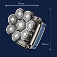 thumbnail image 4 of MesaSe Rasoir Électrique pour Tête et Cheveux - Freebird - Rasoir Sans Fil à 7 Têtes de Coupe, Humide/sec, Tête de Mort, Étanche, avec Lames Rotatives, 4 of 8