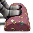 thumbnail image 3 of Music Foot Rest, Horizontally Designed Ethnic Musical Elements Drums Guitar Maraca, Non-Slip Backing Adjustable Ergonomic Memory Foam Leg Support for Office, Dried Rose and Multicolor, by Ambesonne, 3 of 5