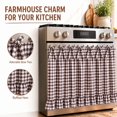 thumbnail image 5 of Oven Skirt Curtain with Tie Top, Farmhouse Decorative Stove Door Panel Curtain, Rustic Kitchen Decor for Country Home Kitchen Decoration, 5 of 6