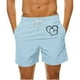 thumbnail image 1 of Mens Casual Pantalones Cortos en Forma de Corazón Impreso Cordón Bolsillo Playa, Poliéster Spandex para Primavera Verano Al Aire Libre Y Diario, 1 of 8