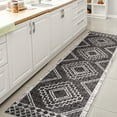 thumbnail image 4 of JONATHAN Y SANTA MONICA 2 x 8 Runner Rug, Marokko Diamond Tribal Medallion - Black/Ivory, SMB127F-28, 4 of 4