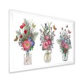 thumbnail image 2 of Designart 'Transparent Vases With Bouquets of Wildflowers II' Farmhouse Framed Art Print, 2 of 4
