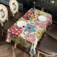 thumbnail image 3 of Pioneer Flower Floral Print Pattern Rectangle Tablecloth 60"x120",Waterproof Polyester Rectangle Table Cloth, Wipeable Spillproof Polyester Tablecloth for Dining, Camping, Indoor and Outdoor, 3 of 6