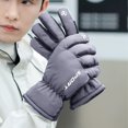 thumbnail image 5 of Guantes de invierno impermeables y resistentes al viento para hombre y mujer, guantes cálidos para clima frío, dedos con pantalla táctil, para conducir, andar en bicicleta y correr949, 5 of 5