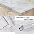 thumbnail image 3 of Papel Tapiz Autoadhesivo Mármol Para Pared, 60cm*200cm Adhesivo para Marmol de Contacto, Pintado Casa, Oficina, Cocina, Sala De Estar Blanco, 3 of 8