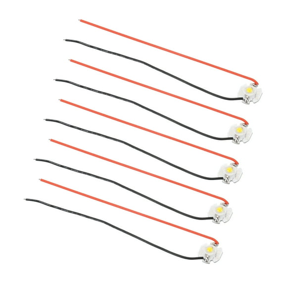 Uxcell 0.6" 700mA 3W Natural White Light LED Chip Bulb COB Light Beads Copper Bracket 5 Pack