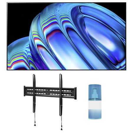 LG OLED65B2PUA 65" OLED 4K UHD Smart TV with Cloud Gaming with a Walts FIXED-MOUNT-43-90 TV Mount for 43-90 Inch Compatible TVs and a Walts HDTV Screen Cleaner Kit (2022)