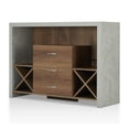 thumbnail image 6 of Furniture of America Chriz Industrial 47"Width Multi-Storage Wood Sideboard with Drawers, Walnut and Cement, 6 of 11