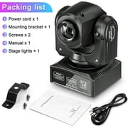 JAJALUYA Moving Head Light, 30W, 8 Pattern, 8 Colors, RGBW LED, Color Changing