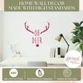 thumbnail image 2 of Oh Deer Antlers Nose Christmas Sticker - Holiday Vinyl Wall Art Decal - Winter Quote Decals for Walls - Christmas Quotes Wall Decor Adhesive Wall Lettering, 12x12-Inch, Hot Pink, 2 of 5
