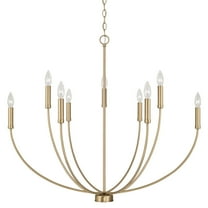 Capital Lighting 452191 Ansley 9 Light 35" Wide Taper Candle Style Chandelier - Brass