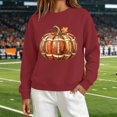 thumbnail image 7 of LIZUOJUN Crewneck Sweatshirt for Women Oversized Pullover Football Pumpkin Graphic Long Sleeve Casual Game Day Outfits for Women Fall Halloween Cozy L, 7 of 7