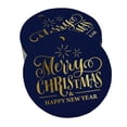 thumbnail image 1 of Inkdotpot Pack Of 50 Merry Christmas & Happy New Year Text Favor Paper Tags Craft Real Gold Foil Hang Tags, 1 of 6