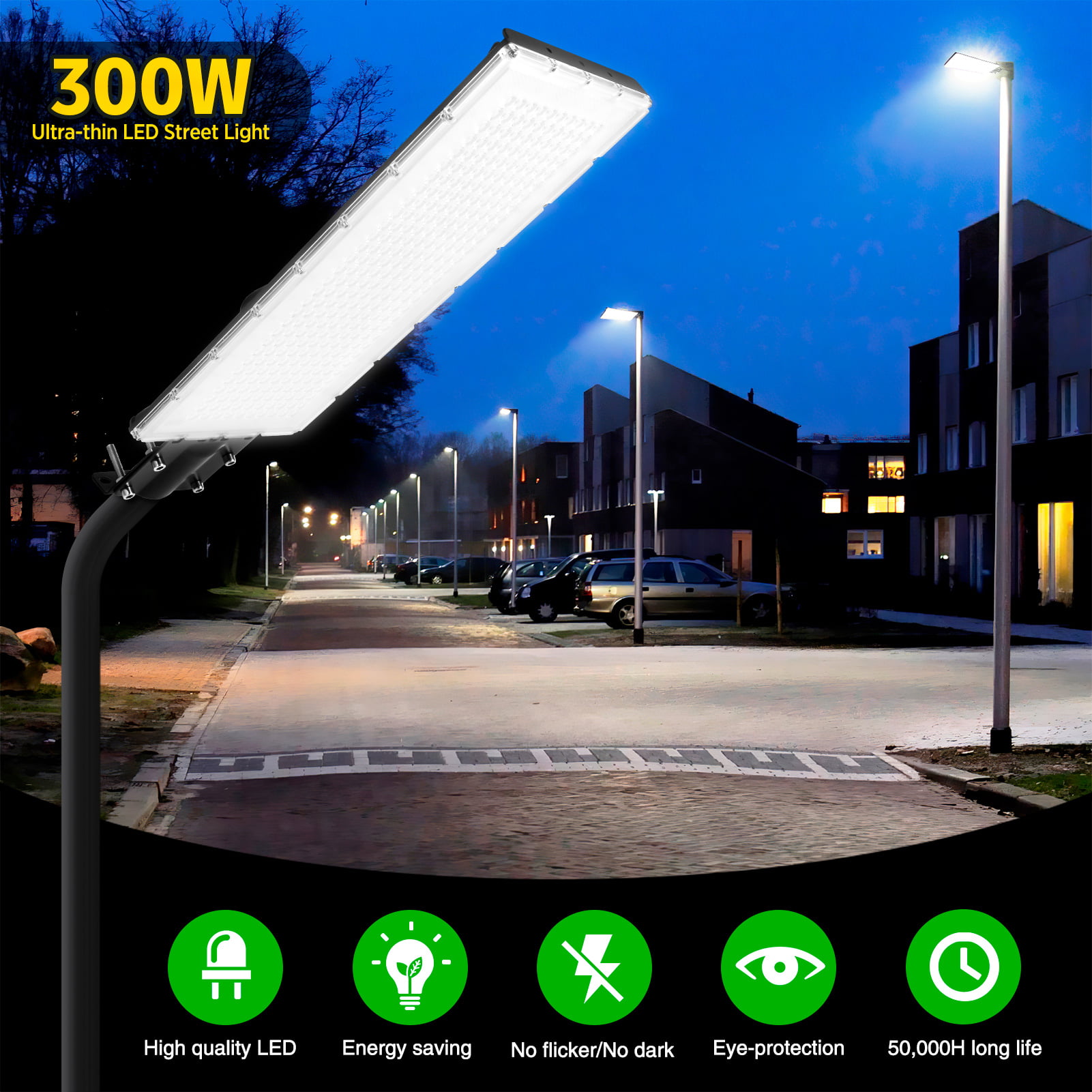 Area Street Pole Light Fixture 5500K CE 220V 300W LED parking lot shoebox light 
