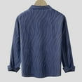 thumbnail image 6 of Txeol Mens Lapel Button Down Shirt Jackets Jacquard Denim Long Sleeve Shirts Fall Fashion Casual Coats with Pocket 2025,Blue,XXXL, 6 of 9