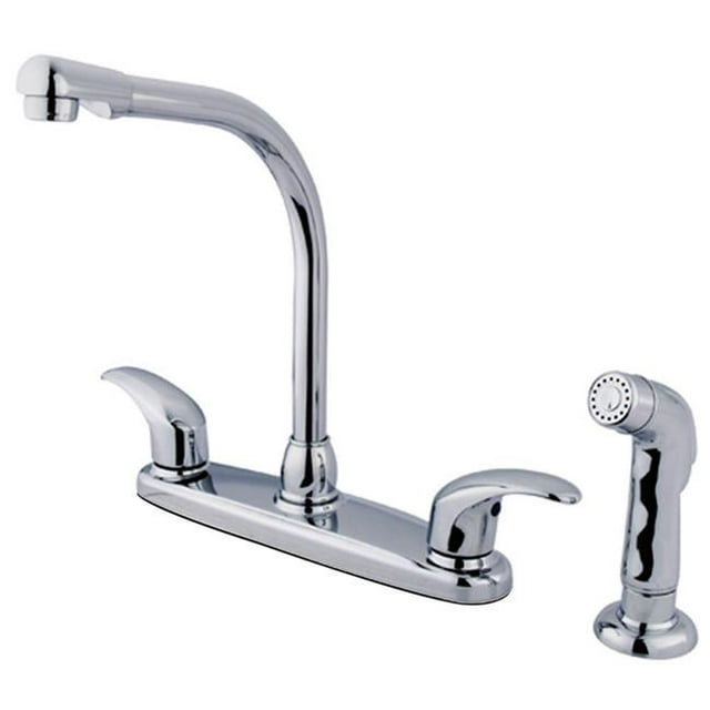 Kingston Brass KB711LLSP Robinet de Cuisine Centerset 8 Po, Chrome Poli