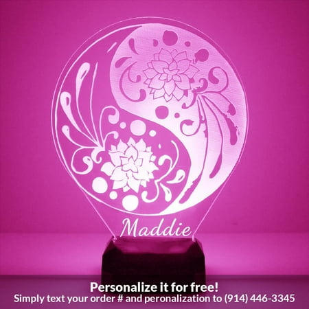 

Mirror Magic Store Flowers Yin Yang Color Changing Personalized LED Light with Remote Control
