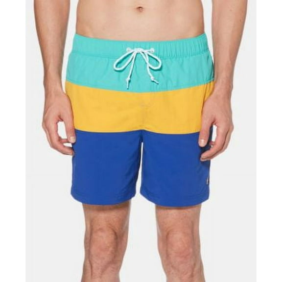 Original Penguin DARK YELLOW Daddy Color-Block Swim Shorts, US 2X-Large