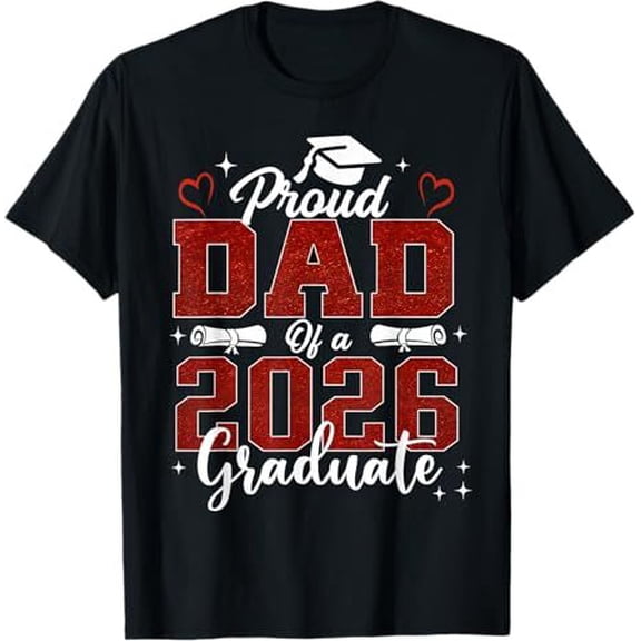 Brythos Proud 2026 Grad Dad T-Shirt Class of 2026 Graduation Tee for Dad