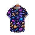thumbnail image 5 of MELDVDIB Mens Summer Vacation Shirts Button-Up Turn-Down Collar Short Sleeve Tops Fashion Casual Tropical Floral Printed Beach Shirts, 5 of 6