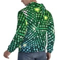 thumbnail image 6 of Lsque Green Disco Lights Pattern Casual Men's Hoodie,Hooded Sweatshirt with Kangaroo Pocket,Pullover Hoodie-X-Large, 6 of 7