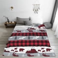thumbnail image 5 of Honeii Buffalo Plaid Forest Print Fleece Blanket - Throw Blanket for Bed, Sofa, Couch, Camping, and Travel , Microplush Ultra Soft Warm Blanket-80"x60", 5 of 7