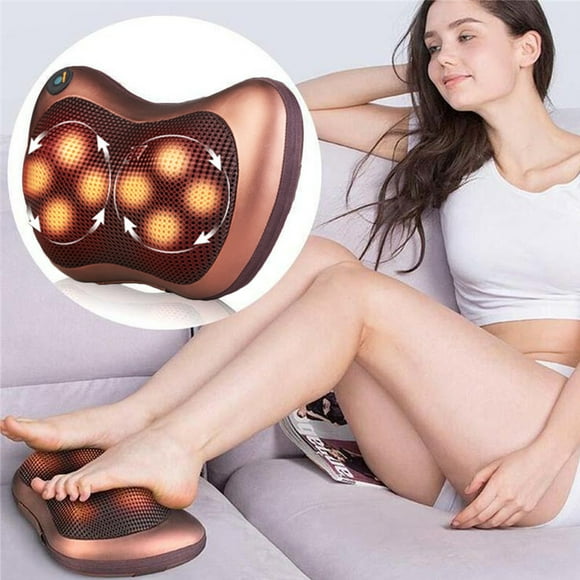 SuoKom Shiatsu Neck and Back Massager - 8 Heated Rollers Kneading Massage Pillows for Shoulders, Lower Back, Calf, Legs, Foot - Relaxation Gifts for Men, Women