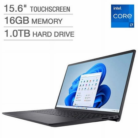 Dell Inspiron 15.6" Touchscreen Intel Evo Platform Laptop - 11th Gen Intel Core i7-1165G7 - 1080p - 16gb Memory, 1tb Hard Drive, Windows 11, Black Notebook i3511-7125BLK-PUS