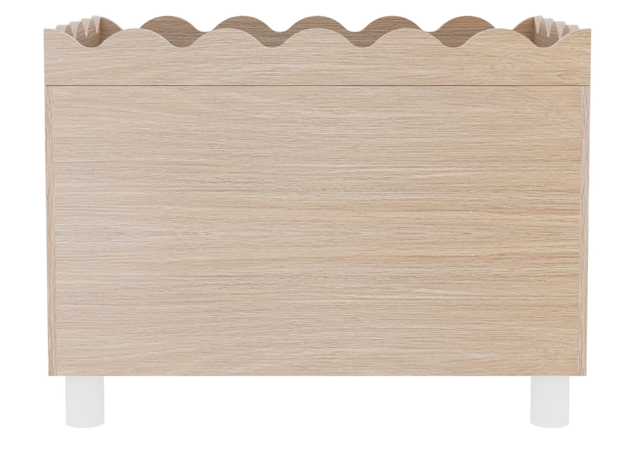 House of Happy Wiggle Wooden Kids Toy Storage Trunk with Lift-Off Top, Natural Finish