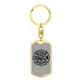 thumbnail image 4 of Fire Department Logo Firefighter Stainless Steel or 18k Gold Premium Swivel Dog Tag Keychain, 4 of 8