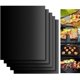thumbnail image 1 of Alfombrillas para parrilla para parrilla al aire libre, alfombrillas antiadherentes, juego de 5 alfombrillas para parrilla para barbacoa, alfombrillas para hornear, accesorios para parrilla de barbac, 1 of 4
