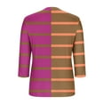 thumbnail image 5 of LiMoi Work Tops for Women Business Casual Summer 3/4 Length Sleeve Tops for Women Oversized Tops Striped Shirts Get it Fast, 5 of 6