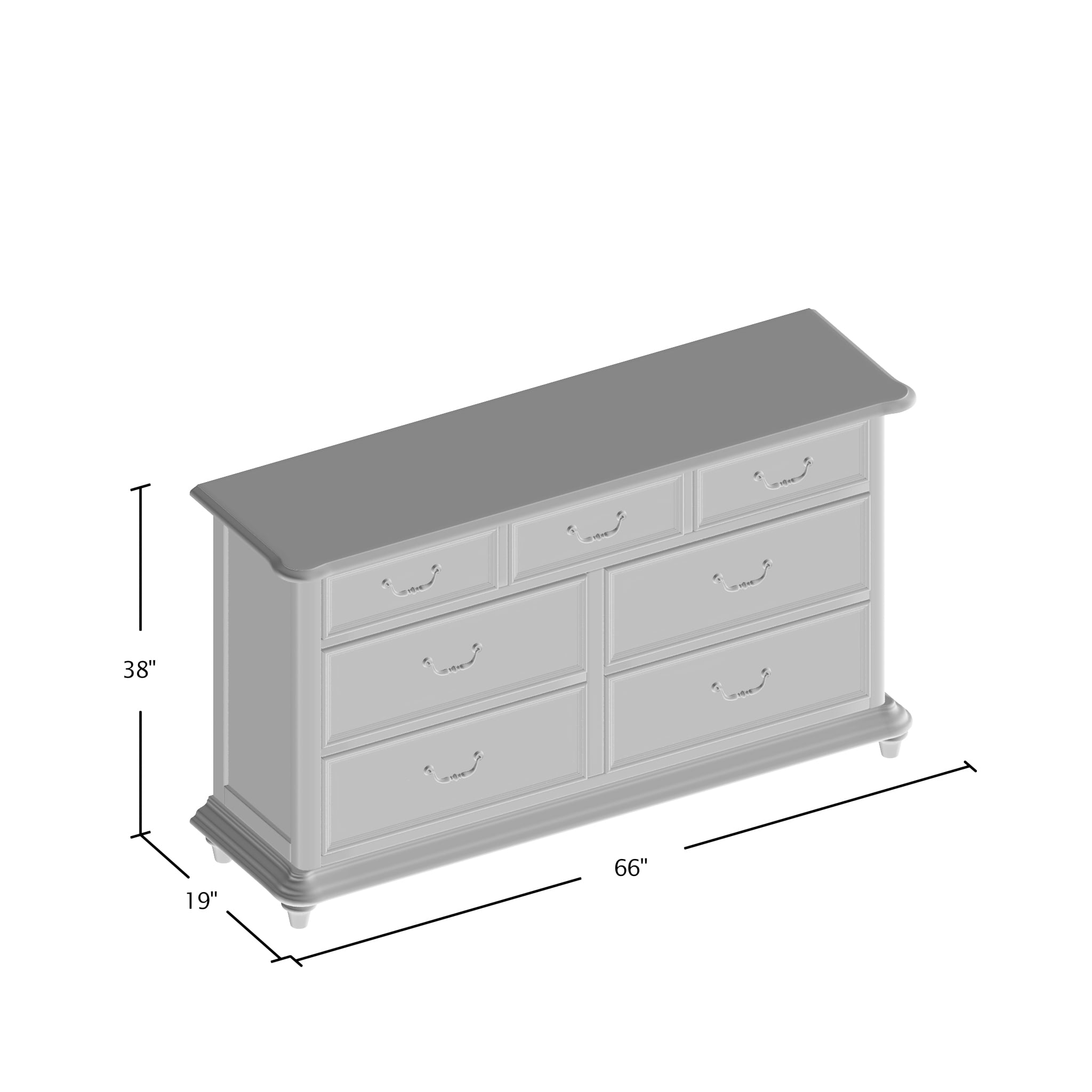 Furniture of America Vinita 7-Drawer Dresser, Rustic Natural Tone