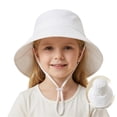 thumbnail image 4 of Xijirk Kids UPF 50+ Wide Brim Sun Hat Boys Girls Lightweight Adjustable Beach Fisherman Cap for Summer Outdoor,3-8 Years, 4 of 4