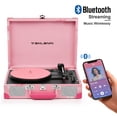 thumbnail image 2 of Tocadiscos TANLANIN, vinilo, Bluetooth, grabación USB/TF, color rosa, 2 of 9