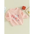 thumbnail image 3 of Bagilaanoe Newborn Baby Girl Boy New Year Clothes Knitted Sweater Long Sleeve Letters Embroidery Pullover 3M 6M 9M 12M 18M Infant Warm Jumpers Tops Fall Loose Knitwear, 3 of 9