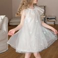 thumbnail image 4 of Tulle-Dresses for Girls Size 3-14 Teens Kids Cute Sleeveless Doll-Collared Solid Color Pullover Loose Comfort Babydoll Dress, 4 of 5