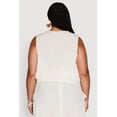 thumbnail image 5 of Womens Plus Size Linen V-Neck Cropped Vest, 5 of 5