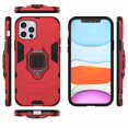 thumbnail image 3 of Dteck Shockproof Case For iPhone 12 Pro Max [Magnetic Car Mount] Heavy Duty Armor Protective Rugged 2 in 1 Shock-Absorbing Case with 360 Degree Rotation Ring Case, Red, 3 of 4