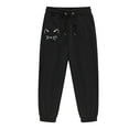 thumbnail image 6 of Child Boys Girls Sweatsuit Set 2PC Long Sleeve Black Hooded Sweatsuits Pullover and Jogger Sweatpants Fall Winter Clothes Little Girls Clothes6-7 Years, 6 of 7
