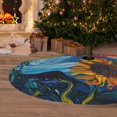 thumbnail image 6 of Sikiie Starry Night Sunflower Field 30-48 inches {designName} Print Christmas Tree Skirt Snowman Xmas Tree Skirt with Edge Christmas Decorations for Holiday Party-36", 6 of 7