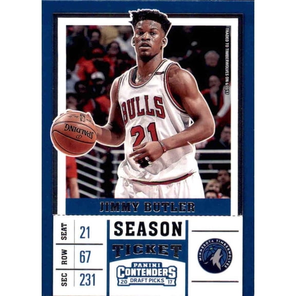 2017-18 Panini Contenders Draft Picks Base Set Ungraded Near Mint or Better Basketball Card #24 Jimmy Butler Timberwolve Minnesota Timberwolves NBA Ba