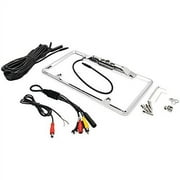 CRIMESTOPPER SV5430C 170deg Universal Waterproof License Plate Mount Backup Camera with Night Vision (Chrome)