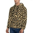 thumbnail image 2 of Bingfone Leopard Print Men'S Drawstring Hoodie Long Sleeve Pocket Sweatshirts-Small, 2 of 9