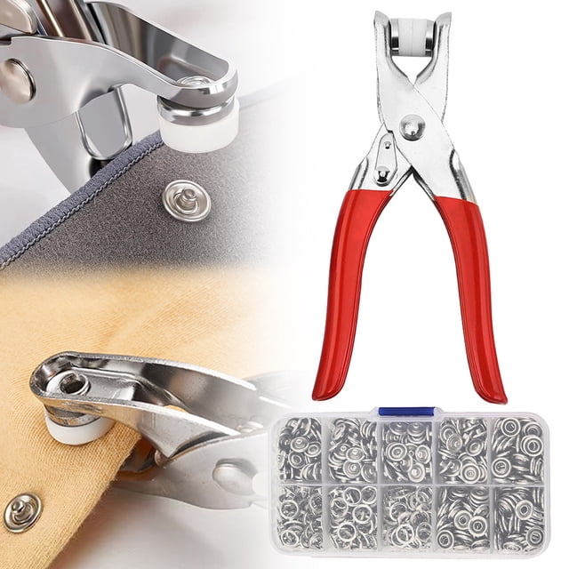 Sewing Kit With Metal Buttons And Manual Pliers Tool Fastener Set For Diy Crafts Sewing Fabric Clothes Bags Jeans