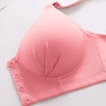 thumbnail image 6 of Front Closure Bras for Womens Bras Front Snaps Seniors Snap Front Bra Older Women Comfort Everyday Bras (Watermelon Red), 6 of 7