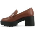 thumbnail image 3 of Journee Womens Kezziah Loafer Style Lug Outsole Platform Pumps, Widths Available, 3 of 10