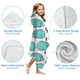 thumbnail image 7 of Cute Green Hedgehog Hooded Bath Towel，60"x35" for Ages 3 To 12 Kids, Quick Dry Lightweight Soft Microfiber Hood Beach Towel Cover Up for Kids, 7 of 7